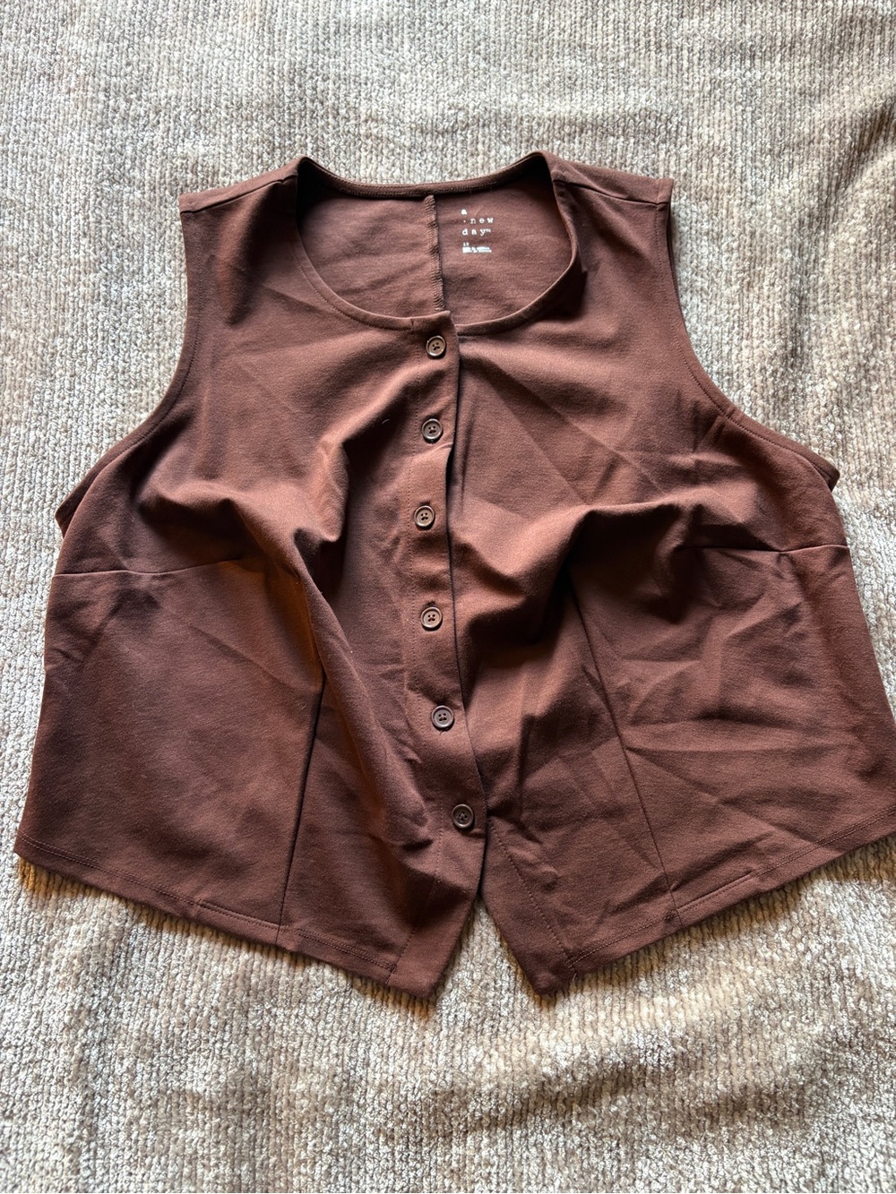 a new day 1X Brown vest